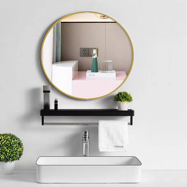 salon mirror gold