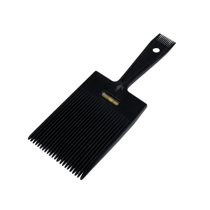 BeautéSync® Flat Top Hair Cut Comb left side profile showing straight guide edge and smooth teeth spacing