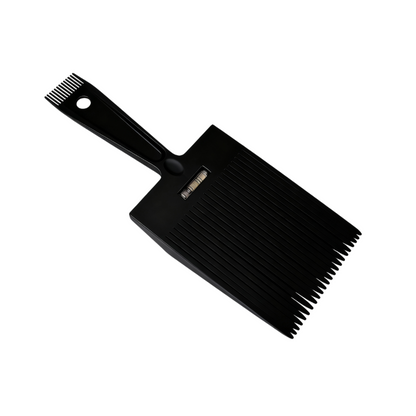 BeautéSync® Flat Top Hair Cut Comb right side profile highlighting durable anti-static material and flat guide edge