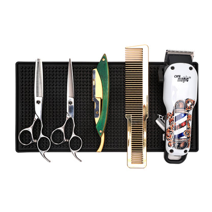 silicone hairdressing mat small with equipment top view