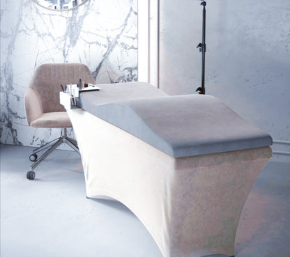 BeautéSync® High Quality Memory Foam Curved Eyelash Table Topper Massage Table Mattress