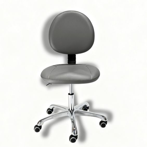 BeautéSync® Wide Seat Adjustable Rolling Stool