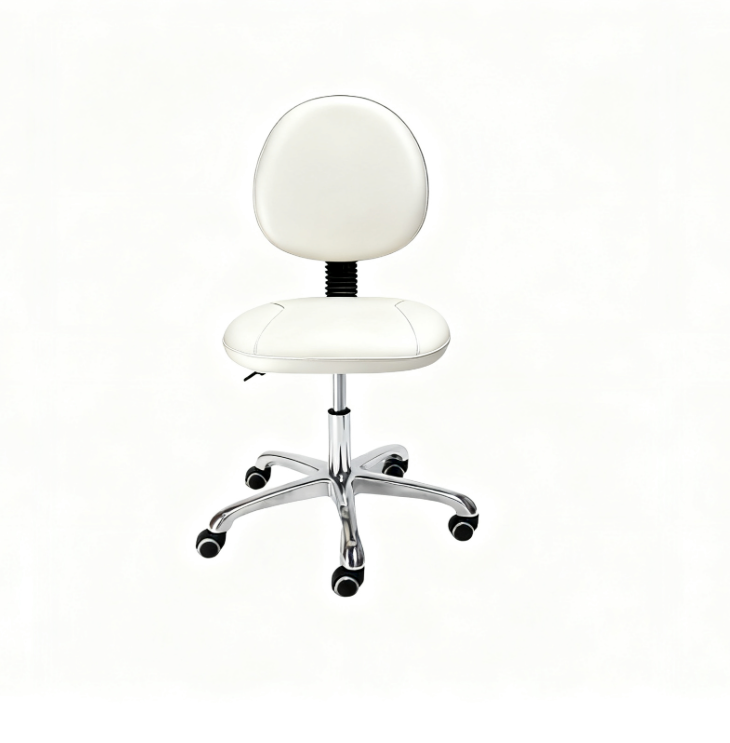 BeautéSync® Wide Seat Adjustable Rolling Stool