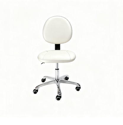 BeautéSync® Wide Seat Adjustable Rolling Stool