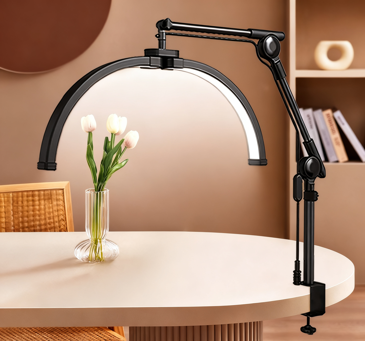 Clamp-On Swing Arm Beauty Light for Nail & Spa Use