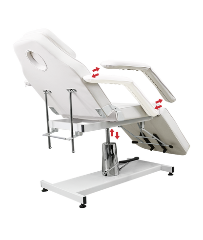 tattoo and facial bed with hydraulic pump
