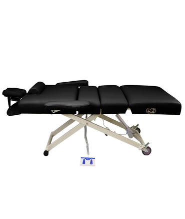 BeautéSync® Premium Professional One-Motor Four-Section Electric Beauty & Massage & Facial & Spa Treatment Bed (Black/Beige)