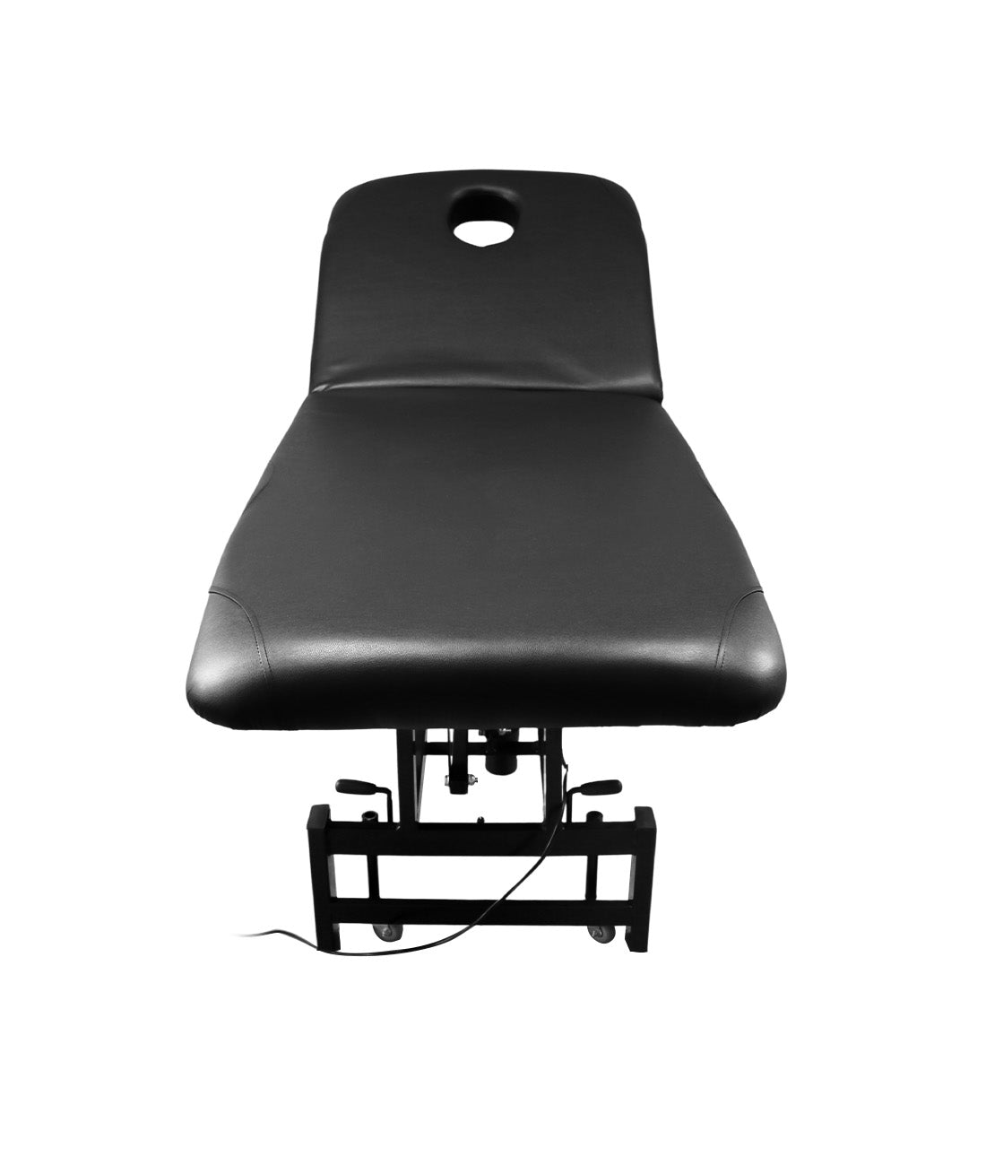 BeautéSync® One-Motor Electric Beauty Bed – Chrome Frame, Adjustable Backrest, PVC Leather, 500 lbs Capacity