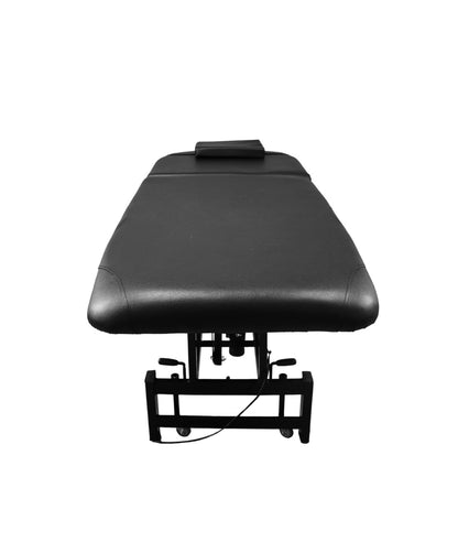 BeautéSync® One-Motor Electric Beauty Bed – Chrome Frame, Adjustable Backrest, PVC Leather, 500 lbs Capacity