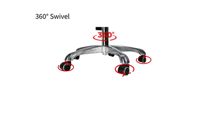 BeautéSync® Wide Seat Adjustable Rolling Stool