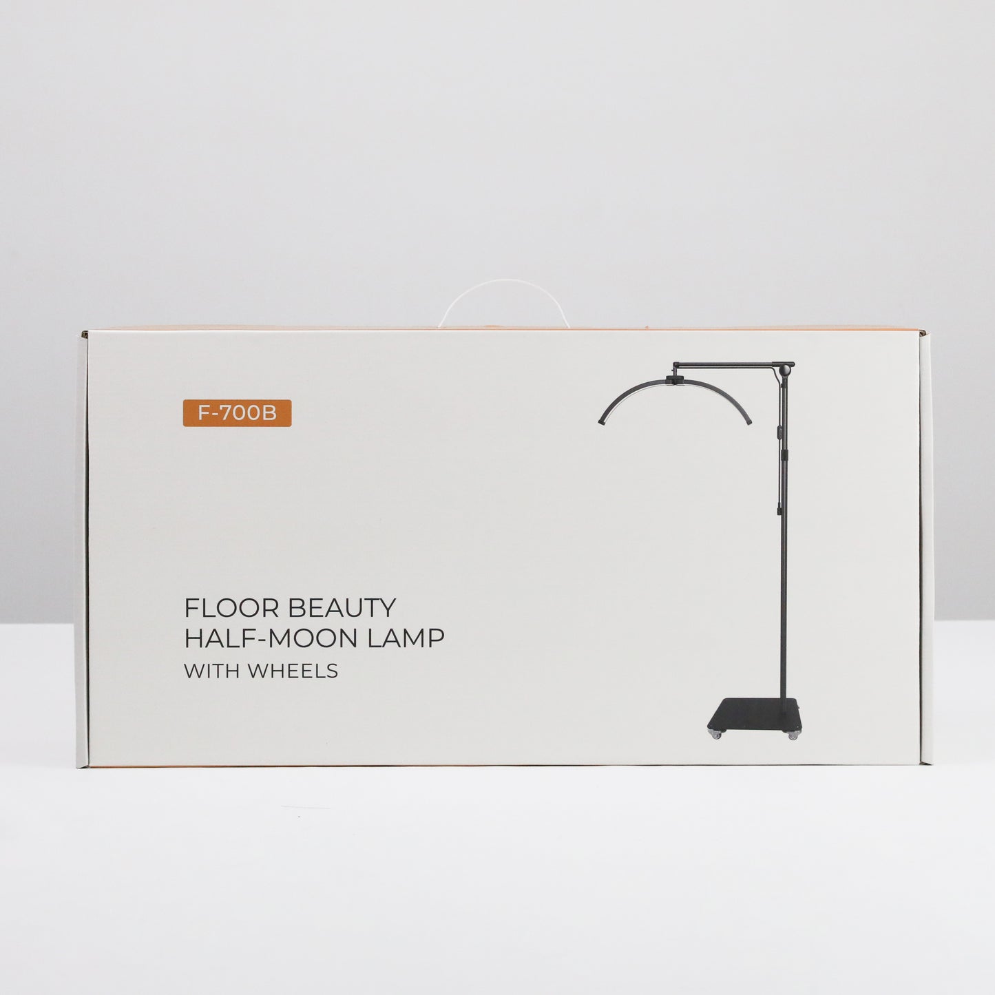 Rolling Floor-Standing Half-Moon Beauty Ring Light for Eyelash & Facial Treatments