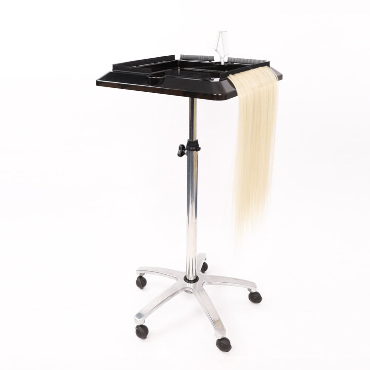 hairdressing trolley with hair products
