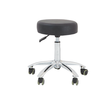 BeautéSync® Professional Adjustable Beauty Stool front view ergonomic salon and tattoo chair with PU leather seat and steel frame