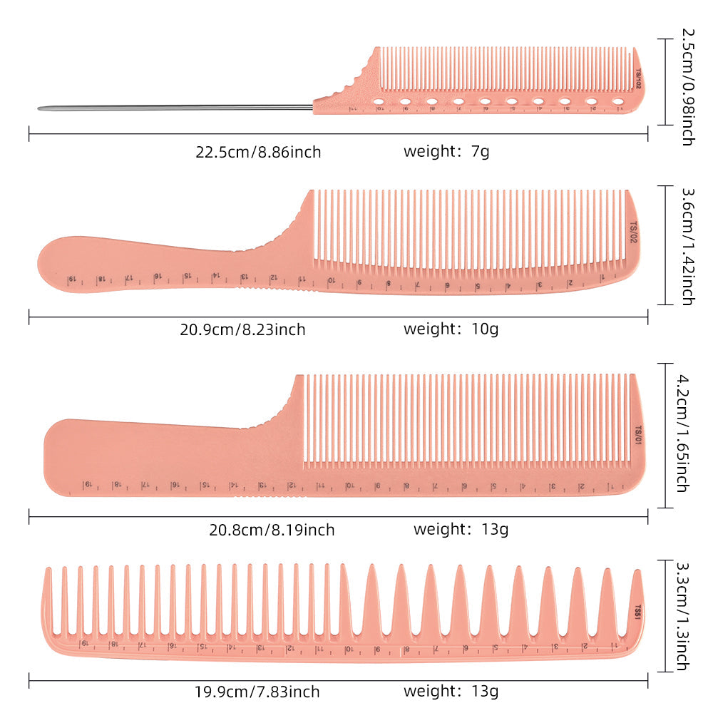 hair salon cutting comb set measurements