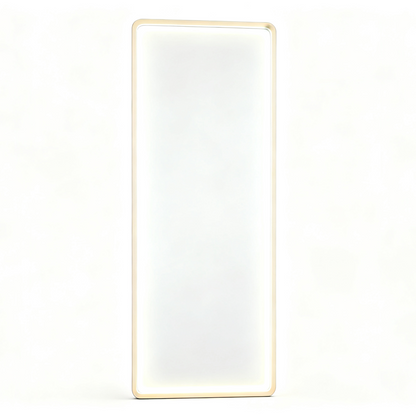 BeautéSync® Rectangular Border-Lit LED Salon Mirror – HD Glass, 1-Inch PVC Frame, 3-Color Light