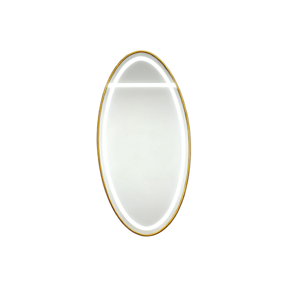 BeautéSync® Hair Salon Mirror, Oval Shape with LED Backlit Strip, aluminum alloy frame