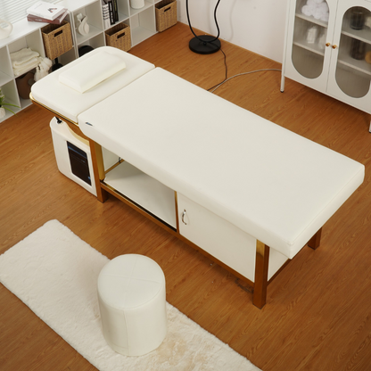 BeautéSync® Head Spa Shampoo Bed top view – overhead perspective of luxury salon shampoo and head spa bed with ceramic basin