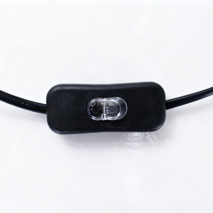 BeautéSync® LED Magnifying Lamp clamp switch detail for cold and warm lighting modes