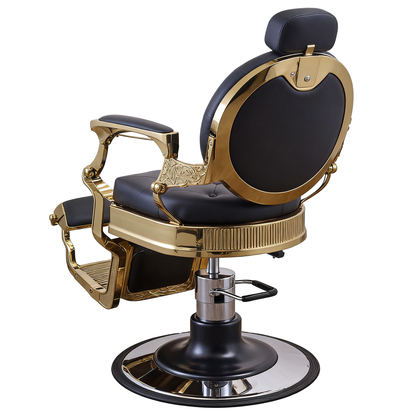 BeautéSync® Deluxe Hydraulic Barber Chair - Gold