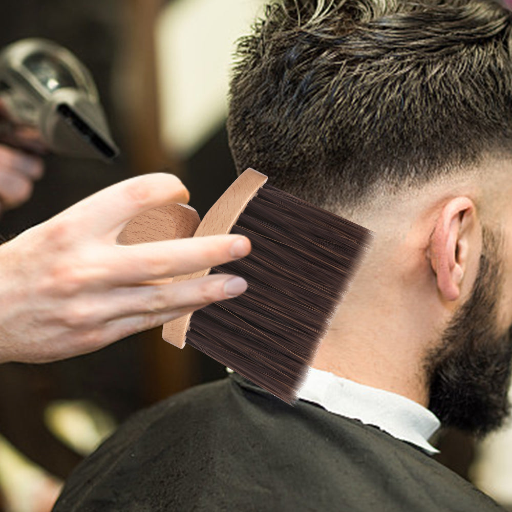 beechwood hair sweep brush in use