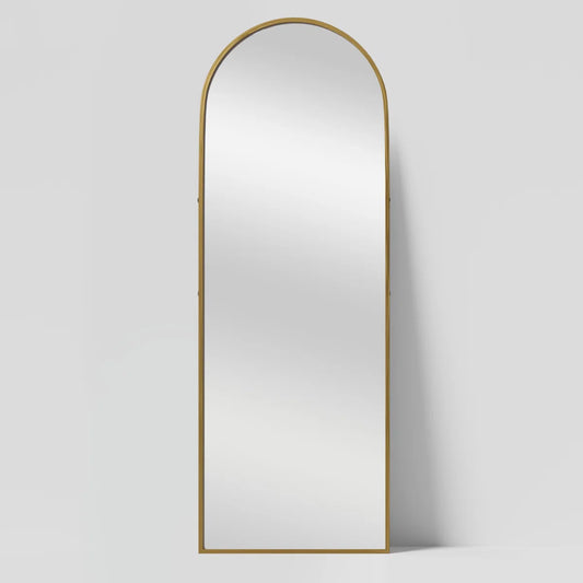 Arched LED mirror in minimalist lash studio salon mirror gold salon mirror black BeautéSync Round Metal Frame Salon Mirror – HD Glass, No LED, Minimalist Design