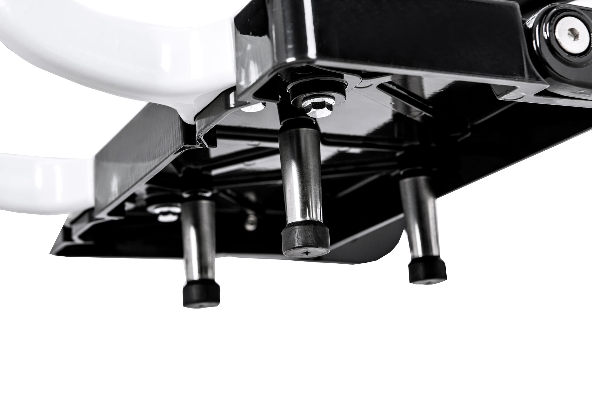 black and white barber chair footrest support