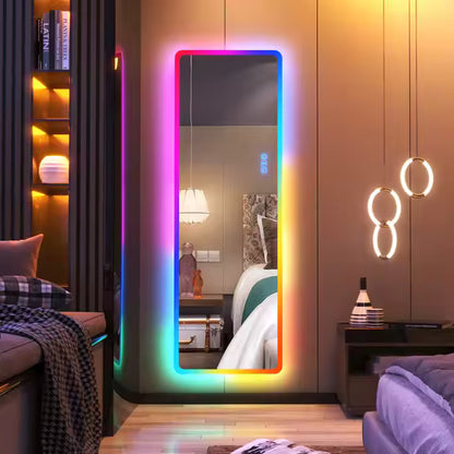 BeautéSync® 120×40cm LED Wall Mirror – Vertical & Horizontal Mount,  Front-Lit Vanity Mirror for Salon, Bathroom & Home