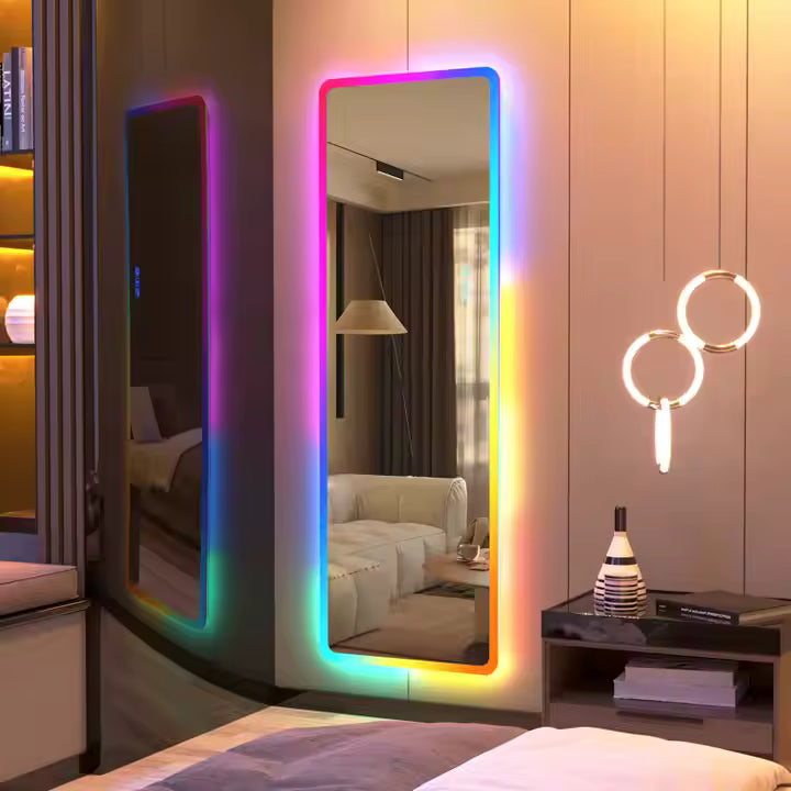 BeautéSync® 120×40cm LED Wall Mirror – Vertical & Horizontal Mount,  Front-Lit Vanity Mirror for Salon, Bathroom & Home