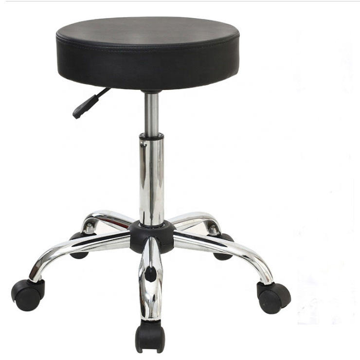BeautéSync® Fixed Stool – Adjustable PU Leather Salon Chair for Spa, Massage, Clinic, Beauty & Tattoo Use