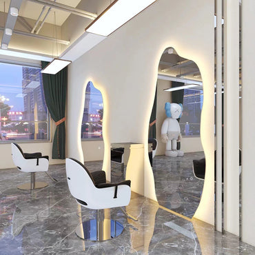 LED mirror cloud shape warm lighting