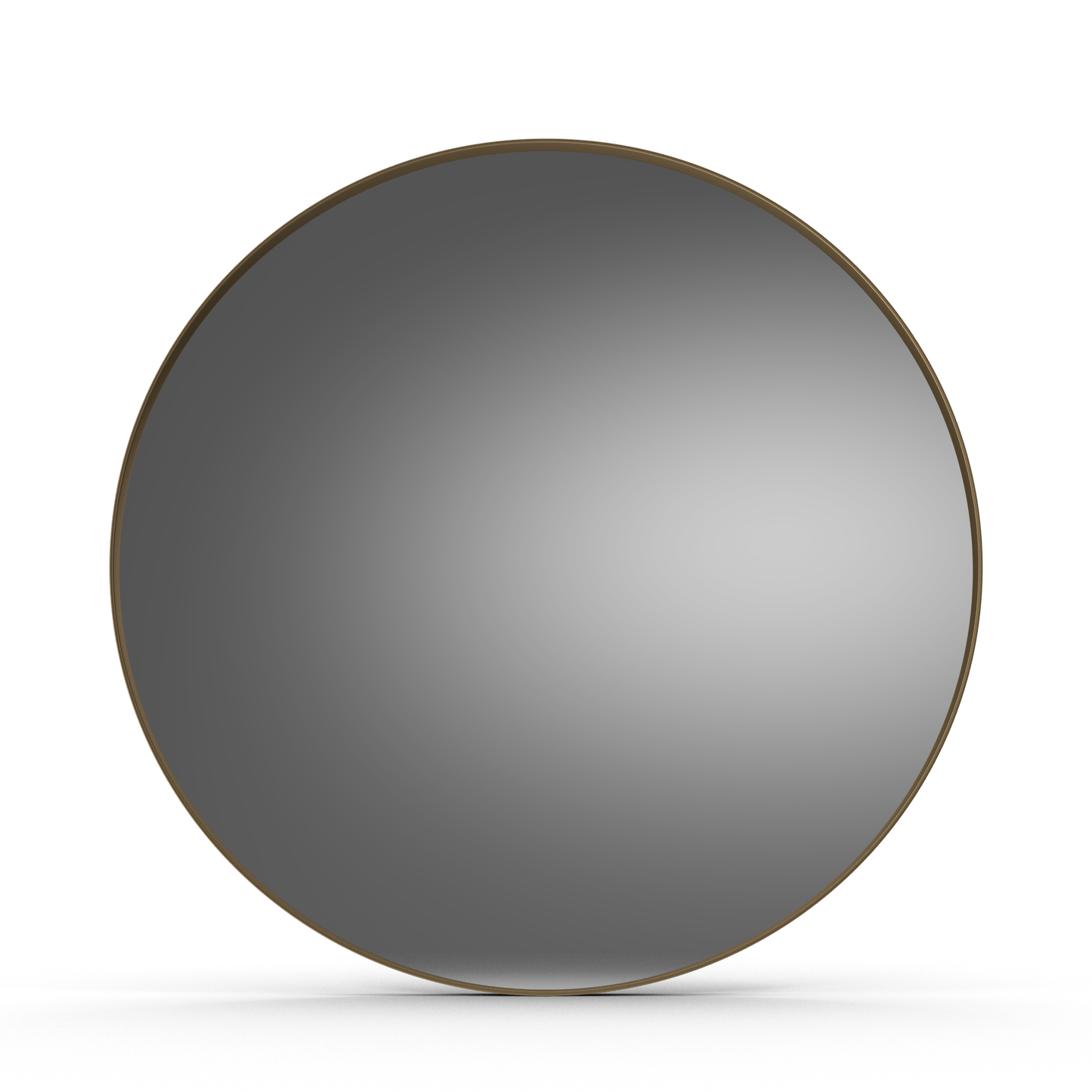Round LED mirror in minimalist lash studio