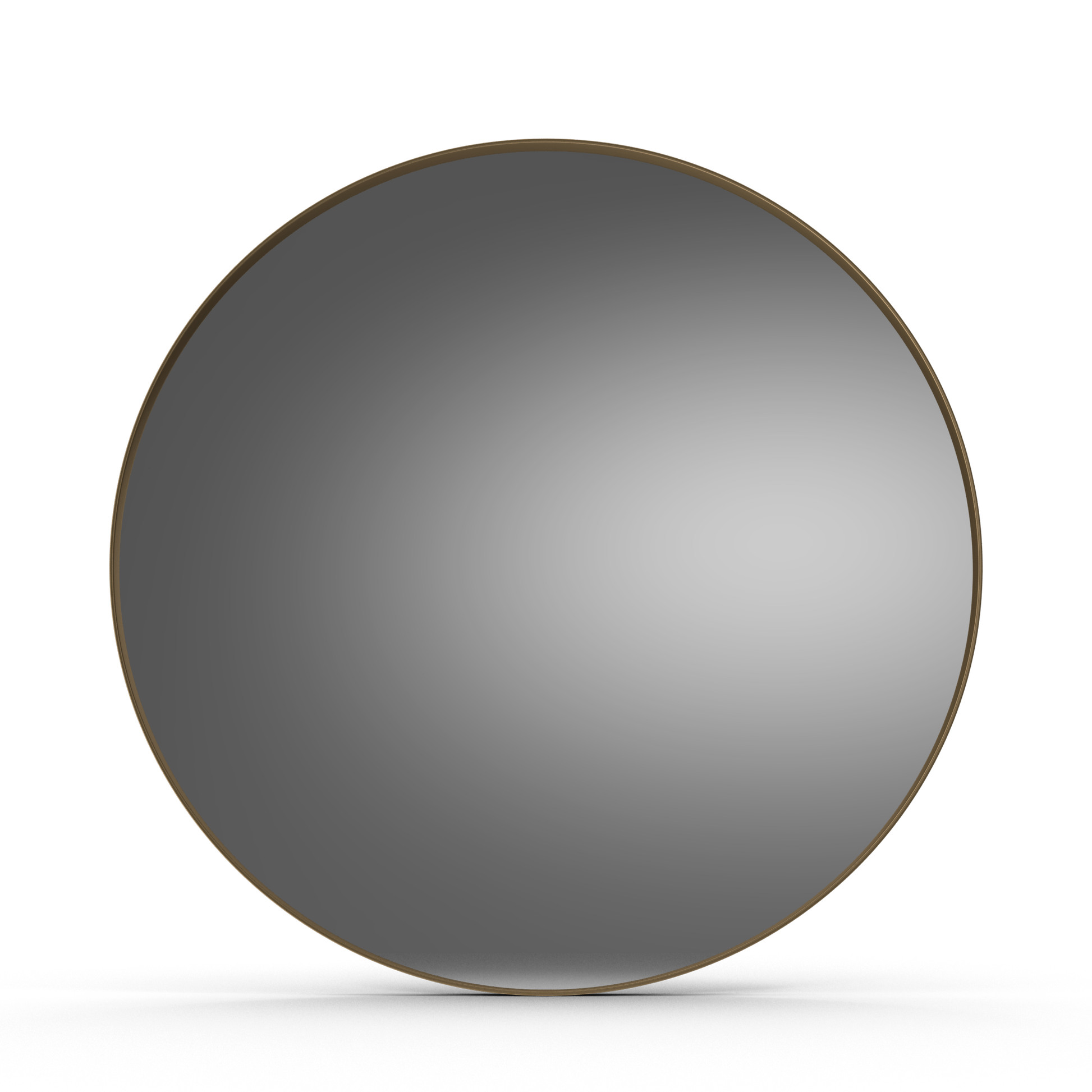Round LED mirror in minimalist lash studio