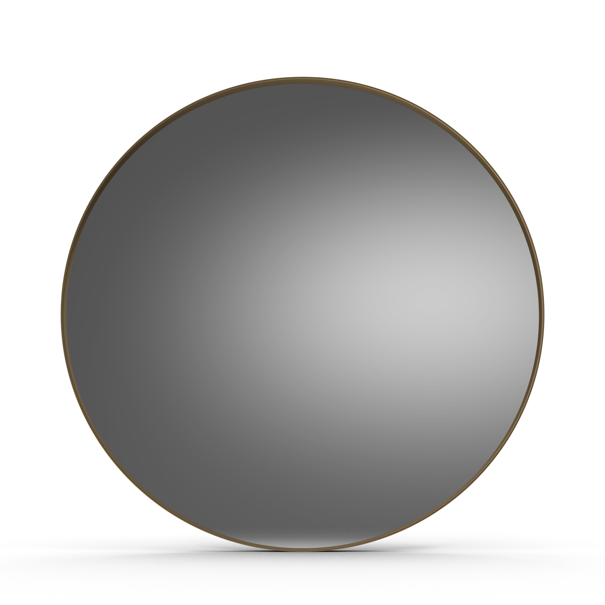 Round LED mirror in minimalist lash studio