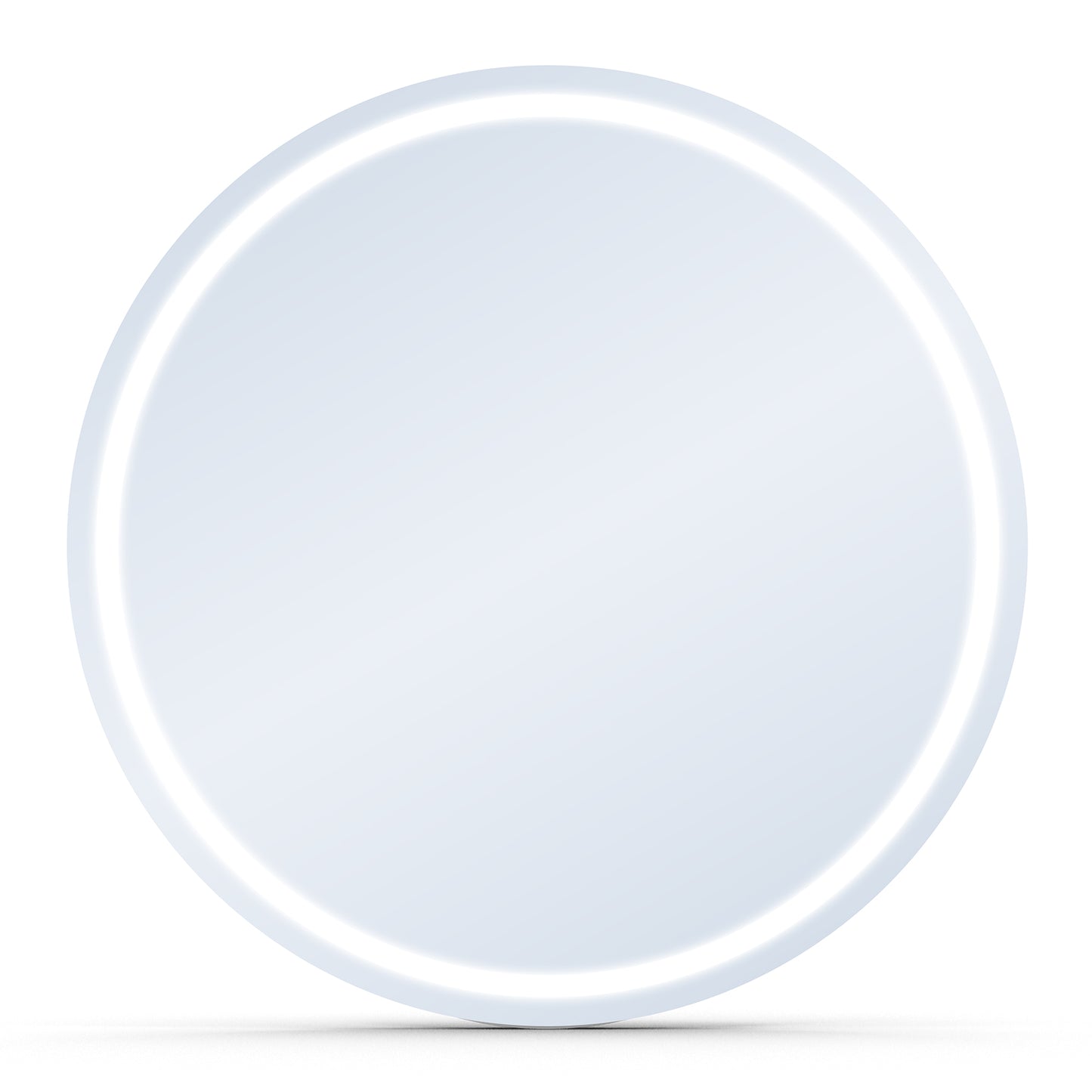 Minimalist round wall mirror for spa or beauty studio