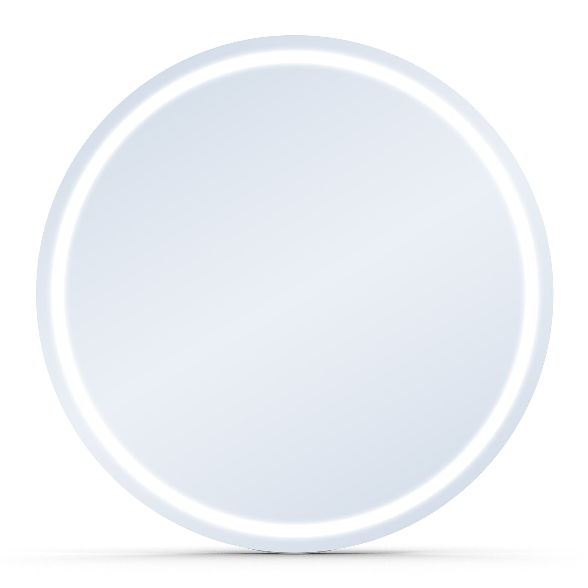 Minimalist round wall mirror for spa or beauty studio