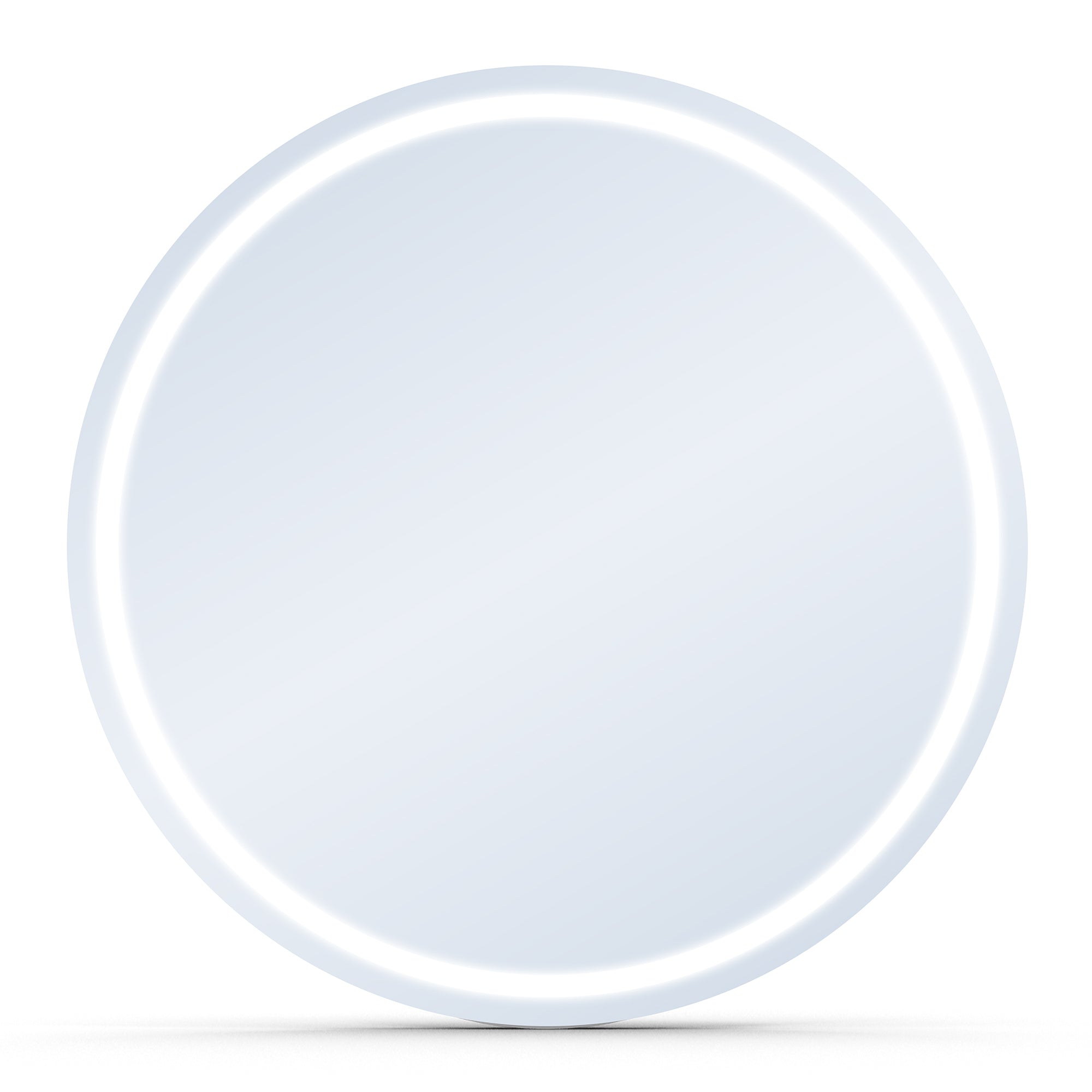 Minimalist round wall mirror for spa or beauty studio