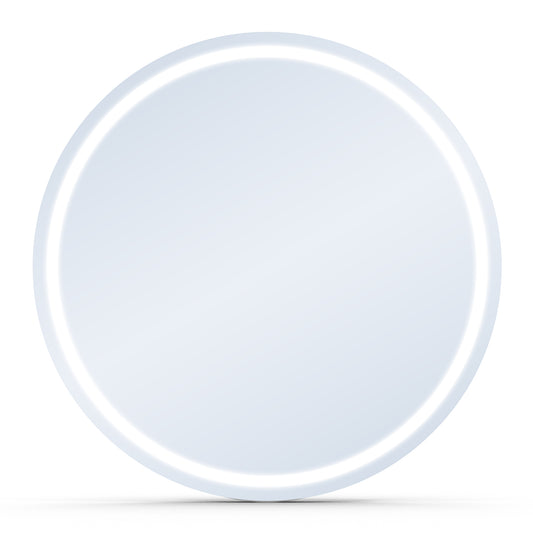 Minimalist round wall mirror for spa or beauty studio