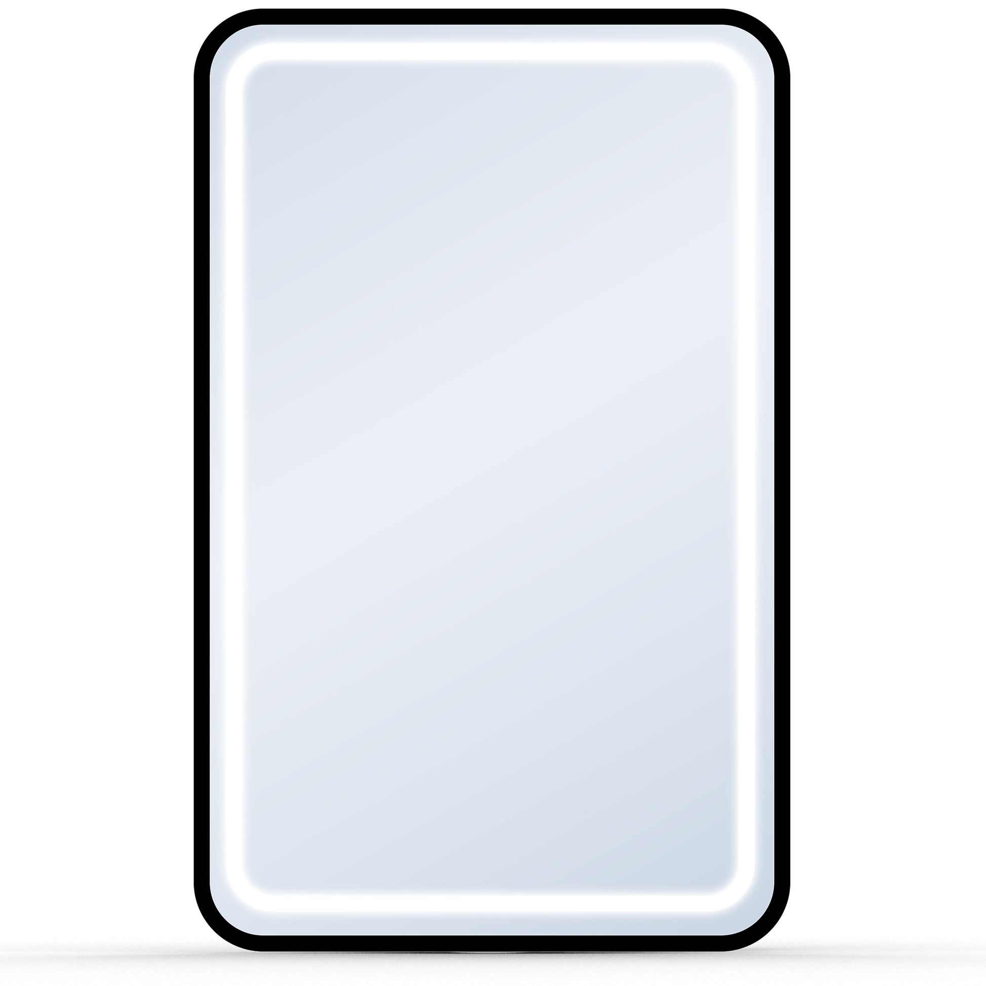 large illuminated wall mirror for beauty studio setup