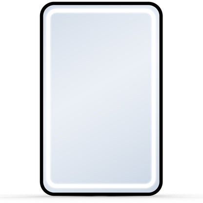 large illuminated wall mirror for beauty studio setup