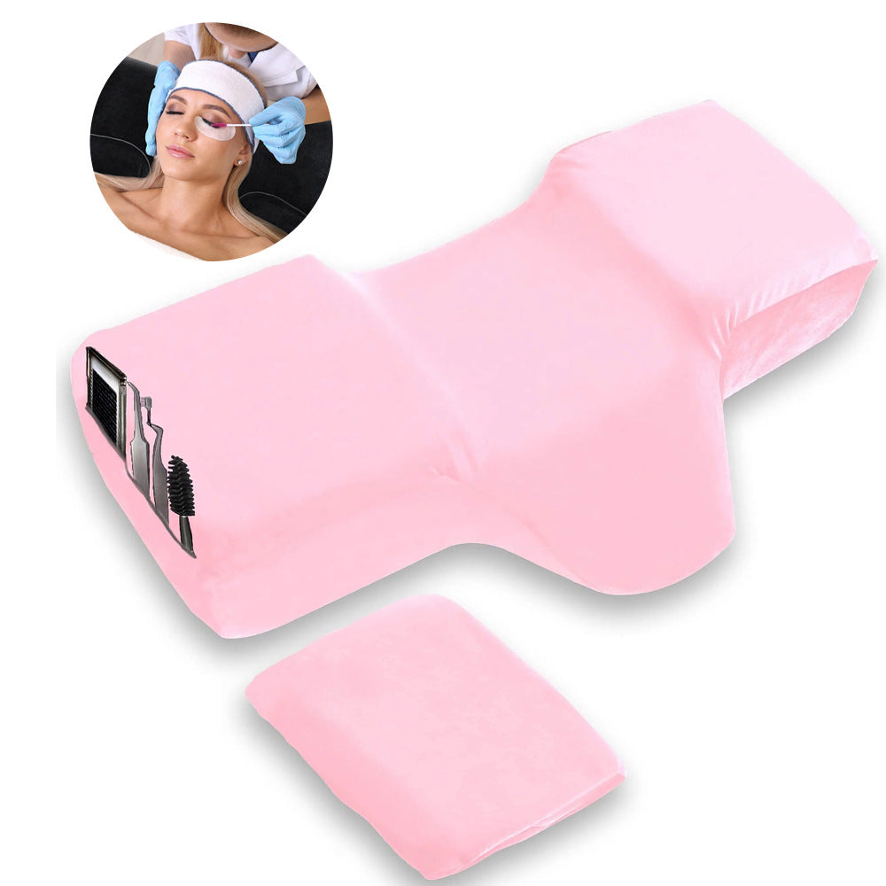 memory foam lash pillow for client neck and back support