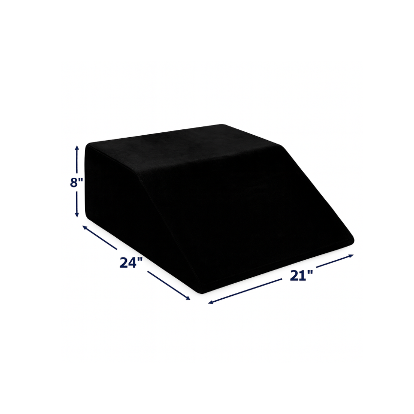 leg elevation pillow size diagram