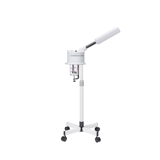 BeautéSync® Facial Steamer, Single-Tube Hot Spray Steamer (Glass Cup/Timer) - 750W, 50/60Hz, White