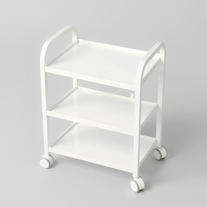 BeautéSync® 3-Tier Multifunctional Salon Cart with Wheels – Rolling Beauty Spa Storage Trolley for Salon Use