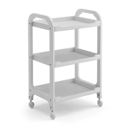 BeautéSync® 3-Layer Plastic Drawer Salon Trolley – Mobile Beauty Spa Cart with Universal Wheels for Professional Use