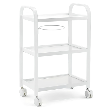 BeautéSync® 3-Tier Multifunctional Salon Cart with Wheels – Rolling Beauty Spa Storage Trolley for Salon Use