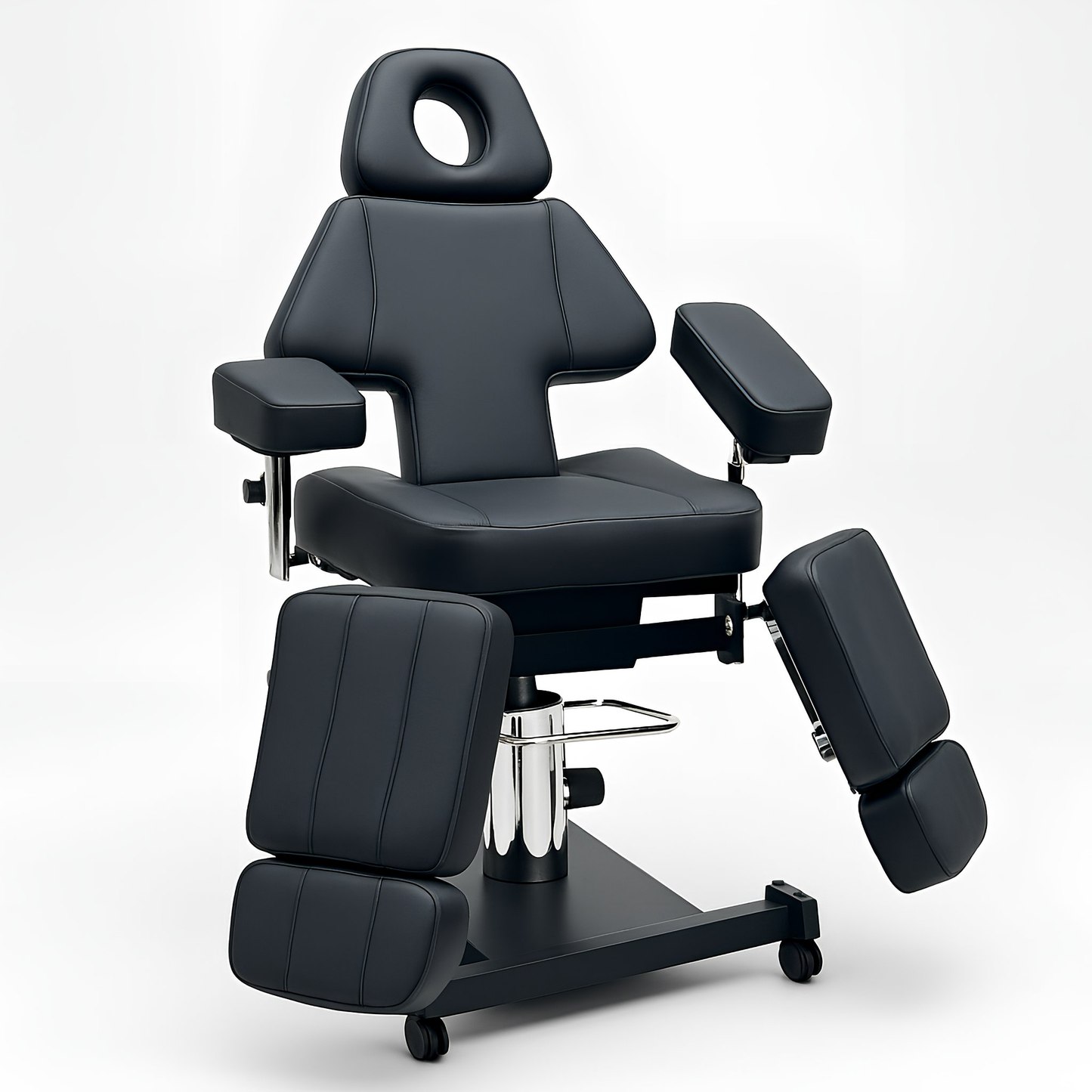 Hydraulic Facial and Tattoo Chair with Armrests – Reclined Position