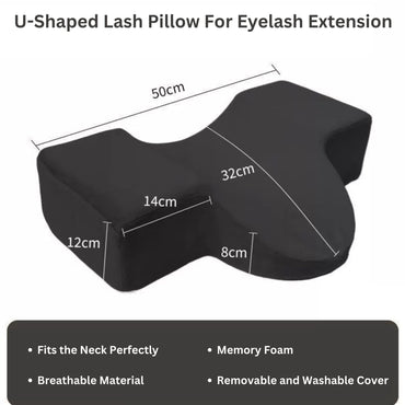 BeautéSync®  U-Shaped Lash Pillow For Eyelash Extension, Zippered Design & Removable Design For Easy Cleaning