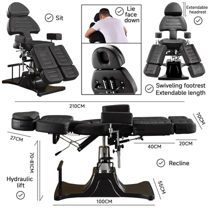 hydraulic tattoo chair overall features