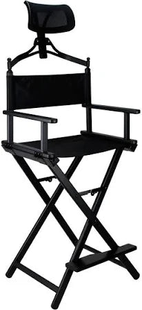 BeautéSync Professional Makeup Artist Director Lightweight Portable Foldable Aluminum Chair