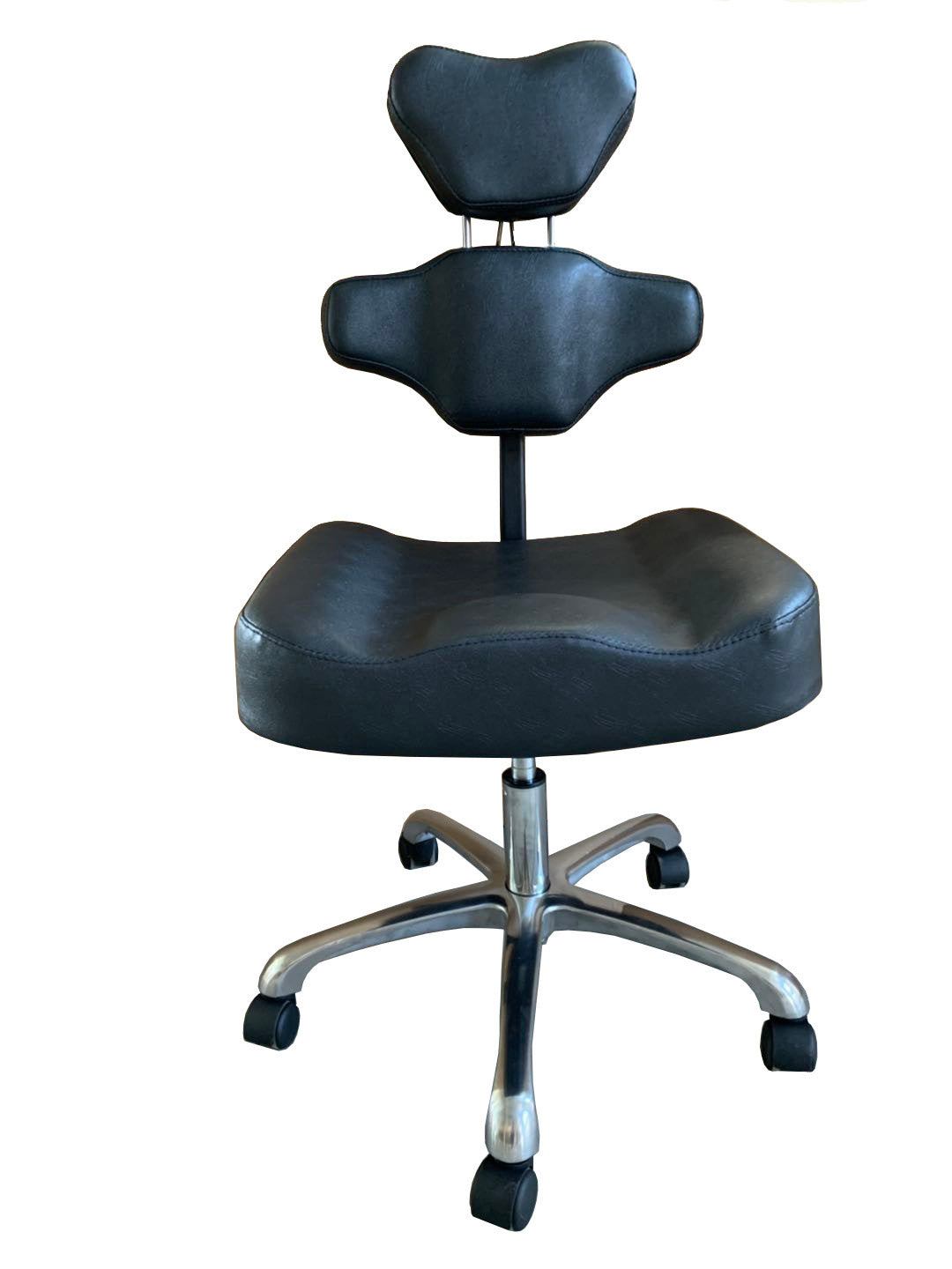 stool designed for tattoo artists. Front view.